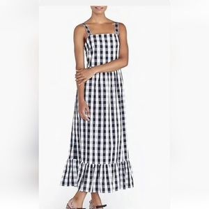 J Crew Gingham Maxi Dress, Size Small